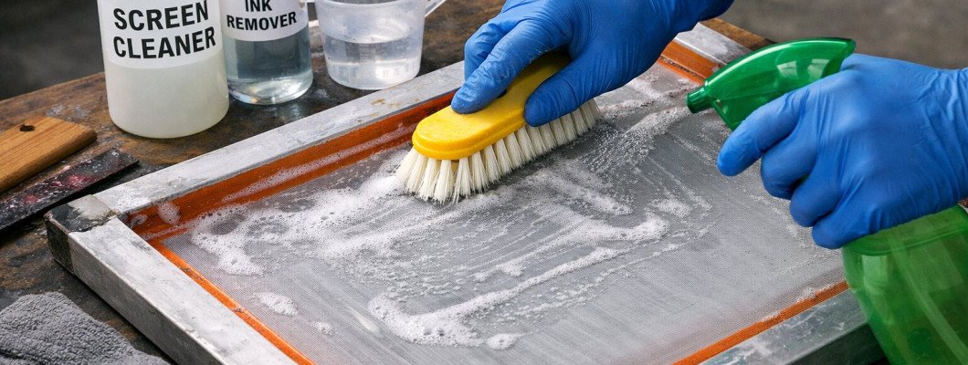 Come pulire correttamente la tela per serigrafia